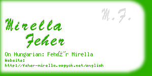 mirella feher business card